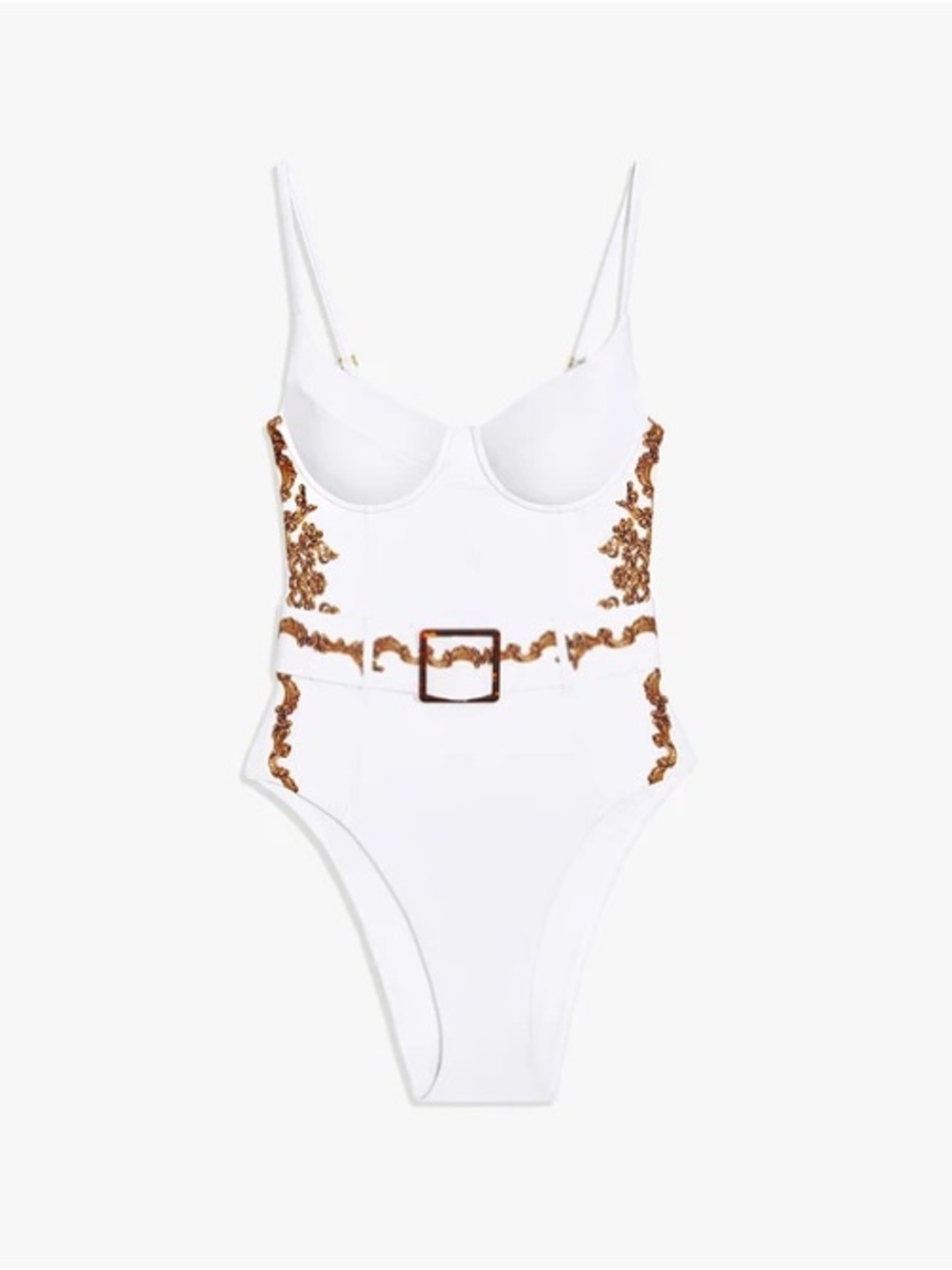 NWT WeWoreWhat White Baroque Danielle One Piece